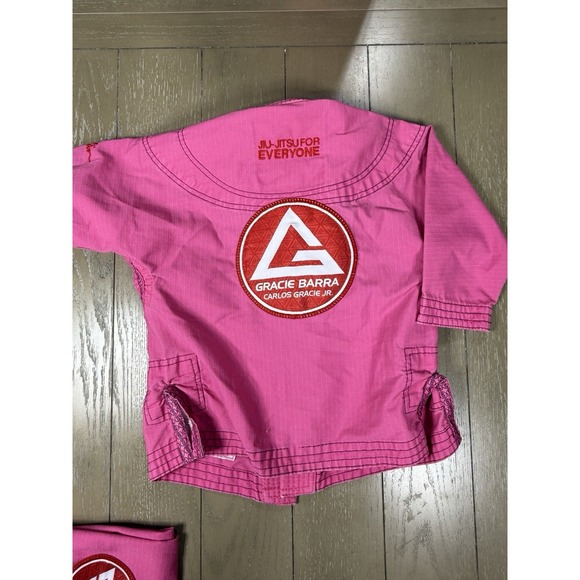 Gracie Barra Gi Y1 Hot Pink Complete Set White Belt Girls Equipe Edition main image 8